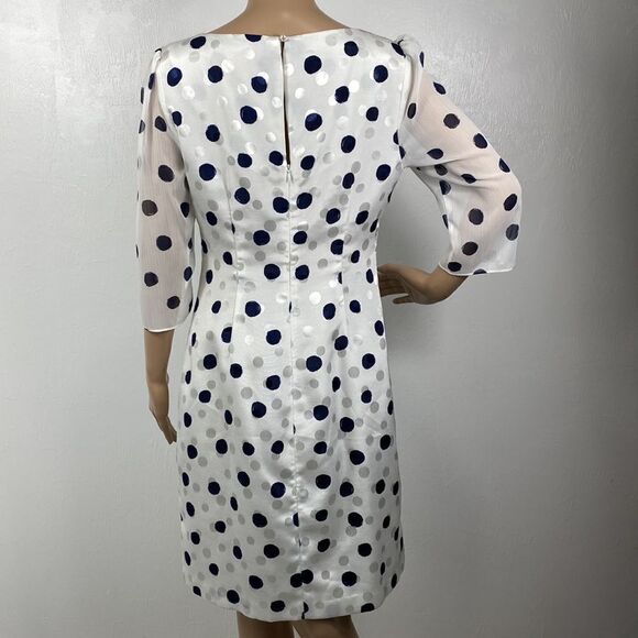 Karl Lagerfeld Polka Dot Print ¾ Sleeve Sheath Dress - Picture 5 of 11
